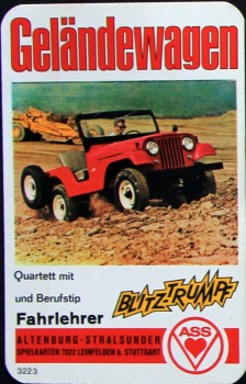 Altenburg Spielkarten "Gelaendewagen" 1972 Cardgame (6517)